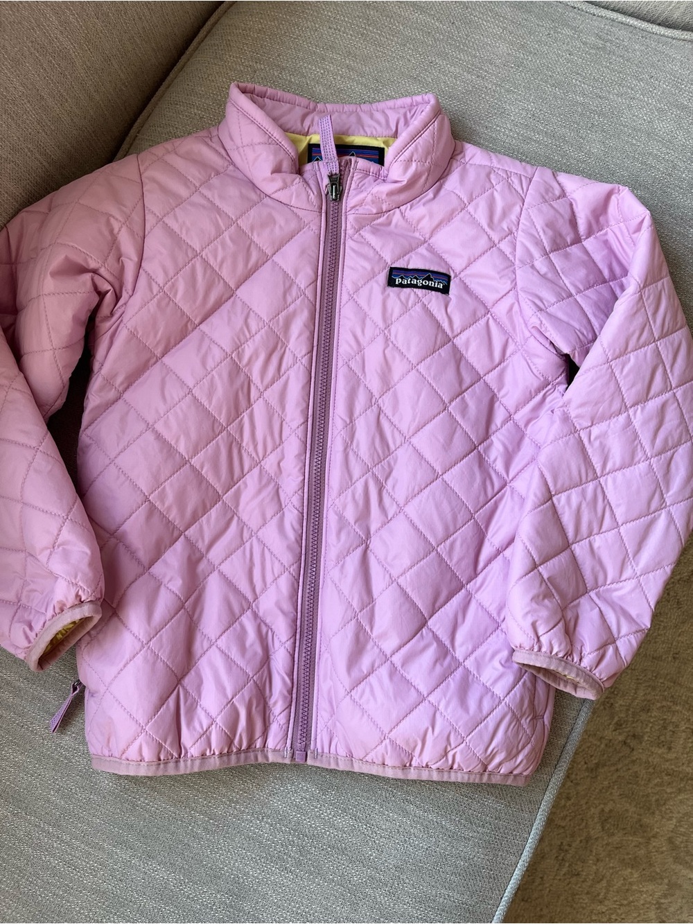 Patagonia Kids Quilted Light Pink Puffer Jacket